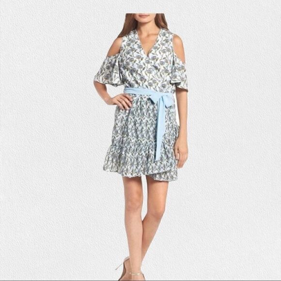 NWT FOXIEDOX Lexie Cross Dress floral ruffle - Picture 1 of 10
